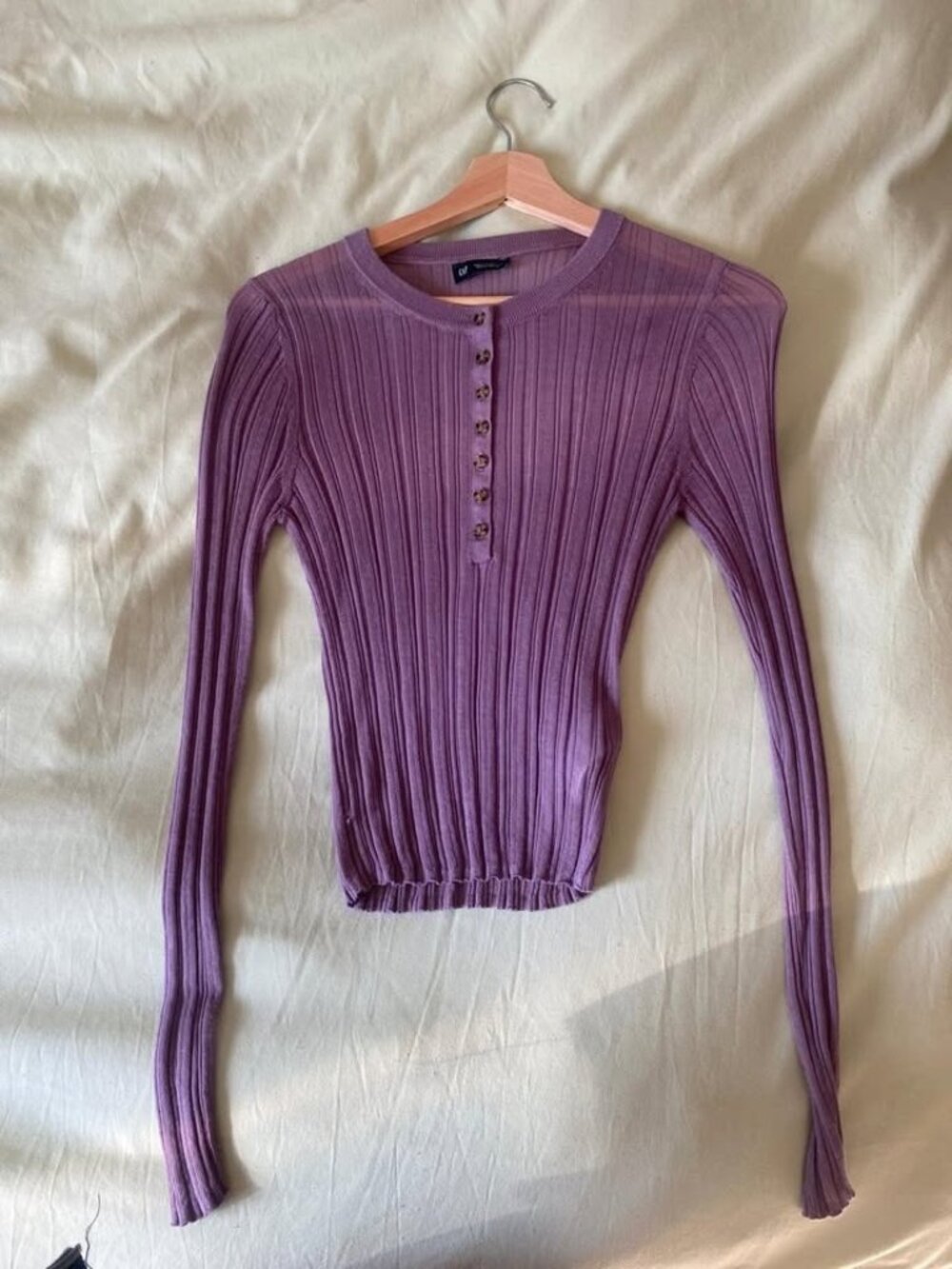 GAP Sheer Rib Henley Sweater